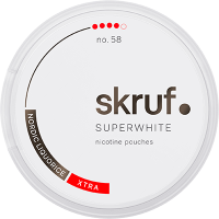 Skruf Super White no.58 Nordic Liquorice Xtra Strong